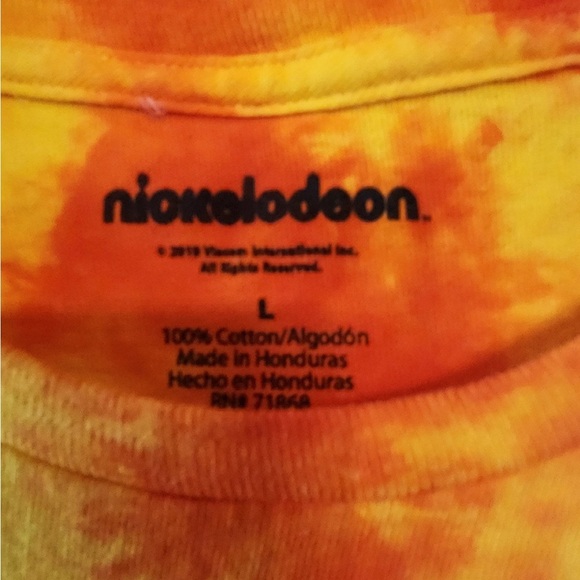Nickelodeon Rugrats Yellow & Orange Tie Dye Graphic Tee mens large - Picture 2 of 3